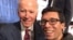Thai-American campaigner Jerry Raburn (right) with Democrat presidential candidate Joe Biden (left)