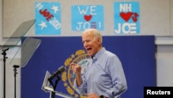 Kandidat Presiden AS untuk Pilpres 2020 dari partai Demokrat, mantan Wapres AS, Joe Biden, saat berkampanye di Manchester, New Hampshire, 13 Mei 2019. (Foto: dok).