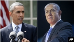 Shugaban Amurka Barack Obama da Firayim Ministan Israila Benajen Netanyahu