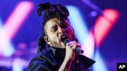 The Weeknd performs at the 2015 We Can Survive Concert at the Hollywood Bowl on Oct. 24, 2015, in Los Angeles.