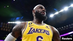 资料照：美国职业篮球NBA超级明星勒布朗·詹姆斯