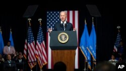President Joe Biden speaks as he commemorates the 100th anniversary of the Tulsa race massacre, at the Greenwood Cultural Center, in Tulsa, Okla., June 1, 2021.