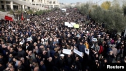 Eron generali Qosim Sulaymoniyning o'ldirilishiga qarshi namoyish, Tehron, Eron, 2020-yil, 3-yanvar