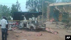 Wani bangaren ofishin ‘yan sanda da aka kaiwa hari a Gombe.