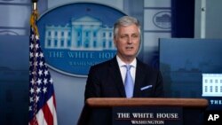 U.S. national security adviser, Robert O'Brien.