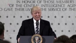 Trump Addresses Intelligence Community at CIA Headquarters