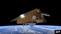 This handout image taken on July 17, 2020, and released by the European Space Agency (ESA) Nov. 19, 2020, shows the Sentinel-6 satellite developed to monitor sea levels.