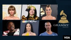 هنرمندان حاضر در مراسم گرمی