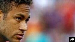 Neymar lors d’un échauffement avant un match de la Coupe internationale des champions contre Manchester United à Landover, 26 juillet 2017.