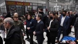 U.S. Secretary of State Antony Blinken visits a refugee reception center, as Russia's invasion of Ukraine continues, at the Ukrainian-Polish border crossing in Korczowa, Poland March 5, 2022. Olivier Douliery/Pool via REUTERS