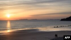 한국 연평도에서 바라본 북한 해안. (자료사진)