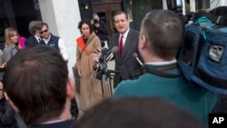 Republican presidential candidate Sen. Ted Cruz, R-Texas, speaks to the media about events in Brussels near the Capitol in Washington, March 22, 2016. (AP Photo/Jacquelyn Martin)