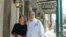 Brenda Prudhomme, and her husband, executive chef Paul Miller outside of their restaurant K-Paul's Louisiana Kitchen. (Photo courtesy Brenda Prudhomme)