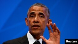 លោក​ អូបាម៉ា ថ្លែង​ការណ៍​អំពី​ការ​ចាក​ចេញ​ពី​សហភាព​អឺរ៉ុប​របស់​ប្រទេស​អង់គ្លេស នៅឯ​កិច្ច​ប្រជុំ​កំពូល​សហគ្រិនភាព​សកល នៅ​សាកលវិទ្យាល័យ​ Stanford ក្នុង​ក្រុង Palo Alto រដ្ឋ​កាលីហ្វរញ៉ា កាល​ពី​ថ្ងៃទី​២៤ ខែ​មិថុនា ឆ្នាំ២០១៦។