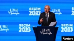 挑战现任总统埃尔多安的凯末尔·基利达罗格鲁在土耳其2023年5月14日大选中获得近45%的选票。（路透社）