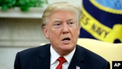 President Donald Trump at the White House, Oct. 23, 2017. 