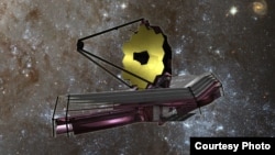The James Webb Space Telescope with a mirror five times larger than Hubble’s will peer deeper into the infrared. (NASA/JWST)