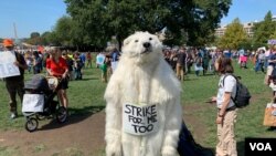 Poytaxt Vashingtonda iqlim o'zgarishiga qarshi namoyish