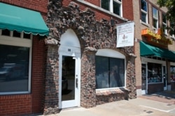 Burned bricks on a storefront in the Greenwood district of Tulsa remain from the 1921 destruction of the historic Black district in Oklahoma, June 15, 2020.