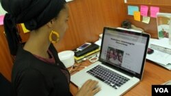 Entrepreneur Marion Moon has turned to online crowdfunding to get her organic fertilizer company off the ground. Feb. 10, 2015. (Hilary Heuler / VOA News)