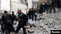 Havo hujumiga uchragan Halab, Suriya