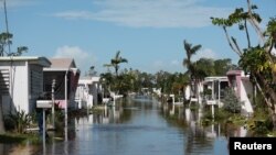 Après le passage d'Irma à Naples, en Floride, le 11 septembre 2017.