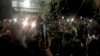 Protesters chant slogans against the regime in Cairo, Egypt, Sept. 21, 2019.