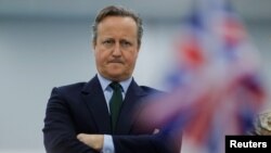 British Foreign Secretary David Cameron visits Kosovo