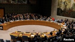 Réunion du Conseil de sécurité de l'ONU, New York, le 28 février 2019.