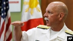 U.S. Pacific Fleet Commander Adm. Scott Swift recently spoke to U.S. allies in the Asia-Pacific area. (AP Photo/Bullit Marquez)