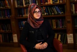 터키 이스탄불에서 살해된 사우디 언론인 자말 카쇼기 씨의 약혼녀인 하티제 젠기스 씨.