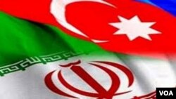 Azərbaycan və İran bayraqları 