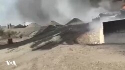 تصادف و آتش سوزی چند خودروی سوختبر در جاده منوجان - هشت‌بندی