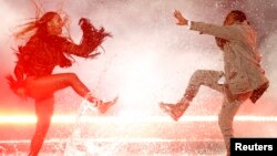 FILE - Beyonce performs "Freedom" with Kendrick Lamar at the 2016 BET Awards in Los Angeles, California, US, June 26, 2016. 