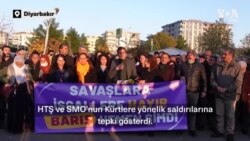 Diyarbakır’da Heyet Tahrir Şam ve Suriye Milli Ordusu’na tepki, Uluslararası Ceza Mahkemesi ve BM’ye çağrı 