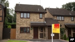 An exterior view shows the house for sale that starred onscreen as Harry Potter's childhood home in Bracknell, England, Sept. 20, 2016.
