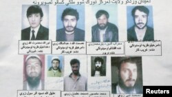 An undated handout photo shows nine civilians allegedly detained at a military outpost in Wardak by U.S. special forces and Afghans identified as translators. 