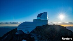 The Vera C. Rubin Observatory, where the 3200-megapixel LSST digital astronomy camera, the highest-resolution camera in the world, is seen, at Cerro Pachon area, in Coquimbo region, Chile May 17, 2024. (Olivier Bonin/SLAC National Accelerator Laboratory/Handout via REUTERS)