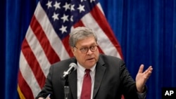 Babban Atoni Janar din Amurka William Barr.