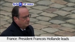 VOA60 World - At Paris Memorial, Hollande Vows To Crush 'Army Of Fanatics'