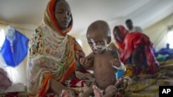 Zara Mahamat, menderita akibat malnutrisi, diare dan demam, menerima perawatan kesehatan di sebuah tenda di N'Gouri, sebuah kawasan Sahel, Afrika (Foto: dok). Jepang menawarkan bantuan baru untuk menstabilkan kawasan Sahel dan menndukung upaya melawan pengaruh Islamis di Mali (29/1).