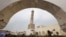 The al-Hadba minaret is seen in the al-Nuri mosque, which was rebuilt after it was blown up by Islamic State militants, in Mosul, Iraq, Feb. 5, 2025.