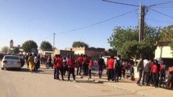 Abdoulaye Adoum Brahim au micro d'André Kodmadjingar pour VOA Afrique