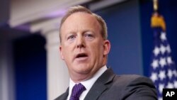 Sean Spicer démissionne porte-parole de la Maison Blanche, Washington,17 juillet 2017.
