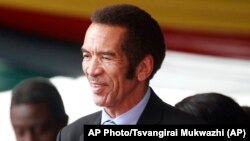 Le président du Botswana, Ian Khama à Harare, Zimbbwe, 24 novembre 2017.
