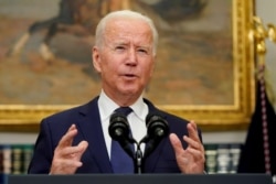 Presiden AS Joe Biden berbicara tentang Badai Henri dan evakuasi Afghanistan. (Foto: Reuters)