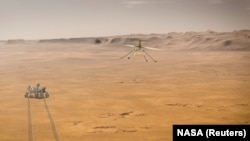Ingenuity Mars Helicopter attempts its first test flight on Mars near NASA's Perseverance Mars rover