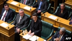 Perdana Menteri Selandia Baru Jacinda Ardern dalam sidang parlemen di Wellington, 19 Maret 2019. (Foto: dok). 