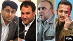 Ə.Yusifi, M. Həzrətpur, K. Furuzan və Sina Bəhməni (polis zorakılığına məruz qalan azarkeş)