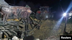 Šteta pričinjena nakon eksplozije u selu Pševodov, na istoku Poljske (Foto: via REUTERS) 